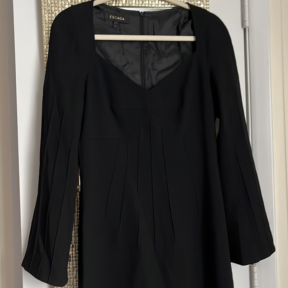 vintage Black Escada longsleeve dress